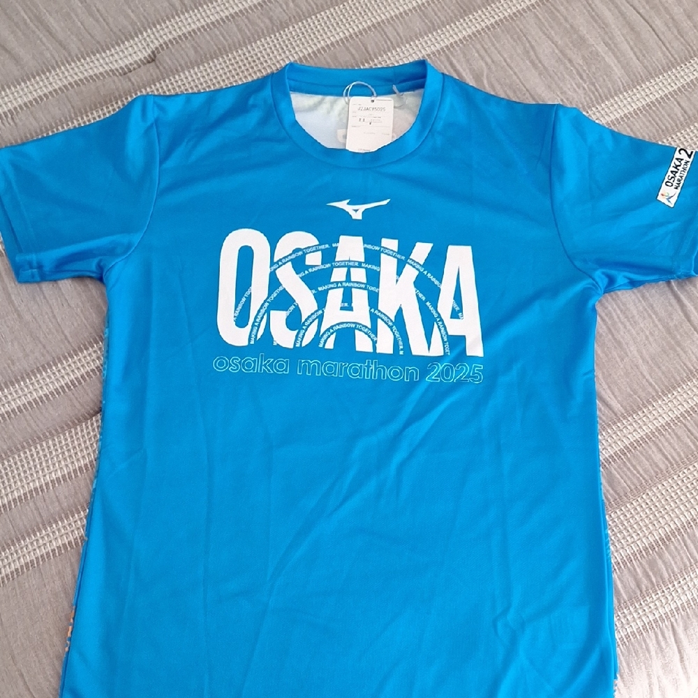 Mizuno Bright Blue Osaka Marathon Tee - Size Medium